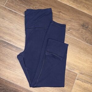Athleta Ultra High Rise Elation 7/8 Tight Leggings Navy Women's Small Soft